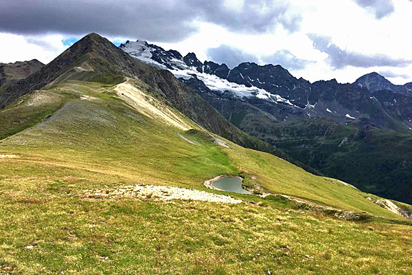 dal crinale Le Pone (zona gesina de sColomban) veduta sul Pikin e sulla Nord della Piazzi [ph. Sonia POZZI - thanks!]